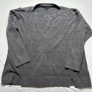 Barefoot Dreams CozyChic Ultra Lite Pullover Sweater | Gray | Size 2X